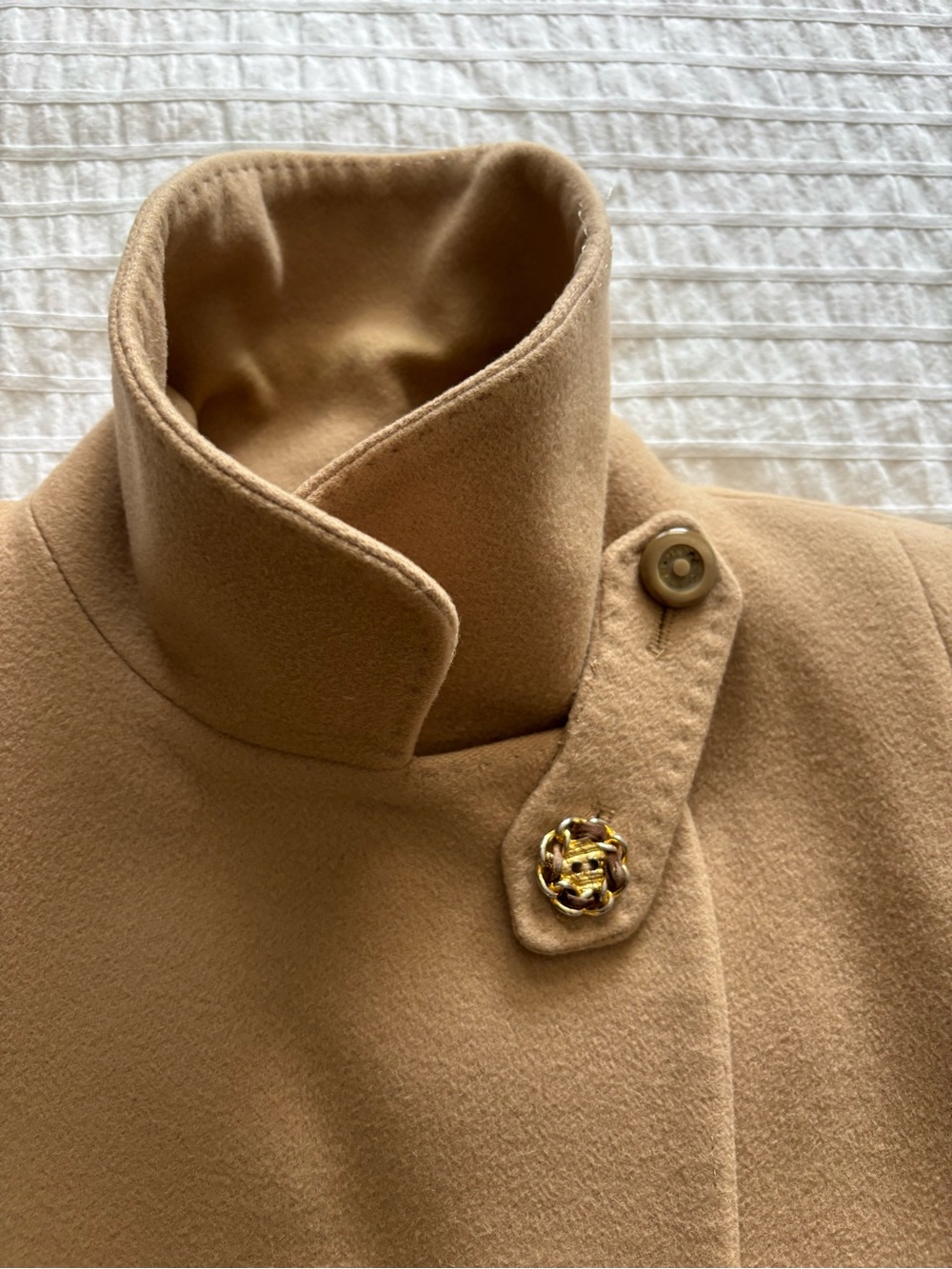 Fleuretty 100% Cashmere Coat for Saks Fifth Avenue Camel Double-Breasted Classic